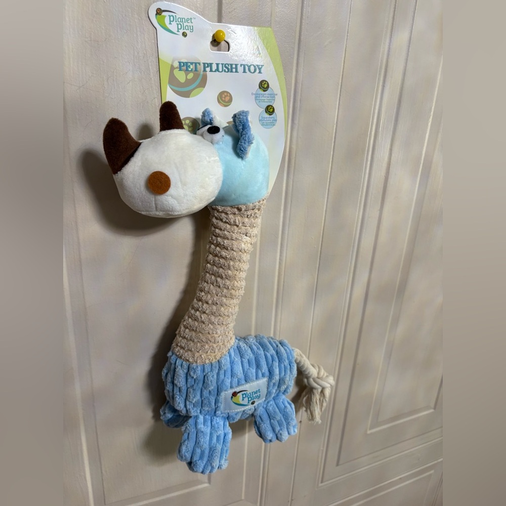 Planet Play ~ Dinosaurs 🦕 ~ Clinker & Squeaky Plush Dog Toy 14”